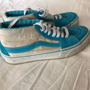 Blue and white vans!
